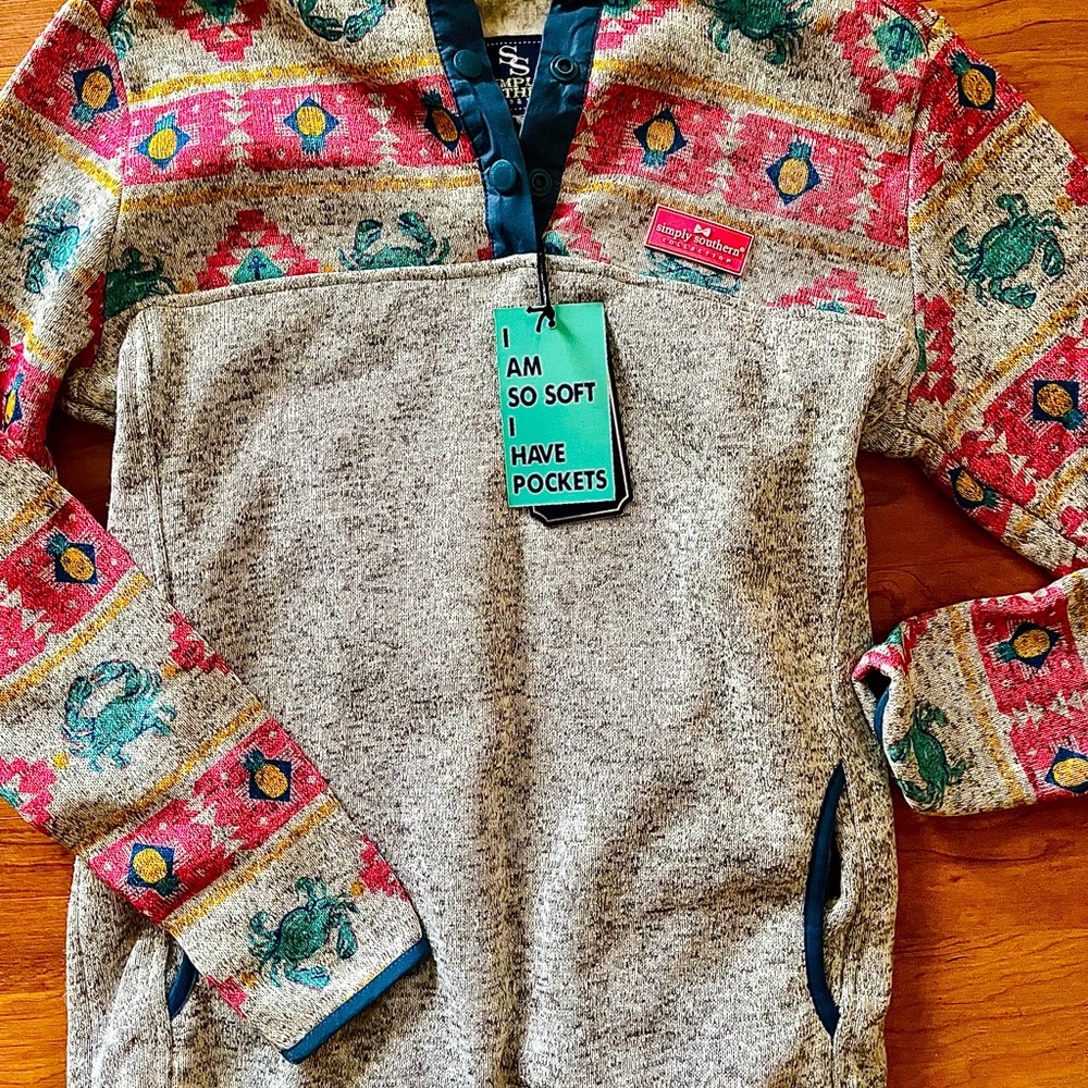Simply Southern Pineapple Blue Crab Pullover 🍍